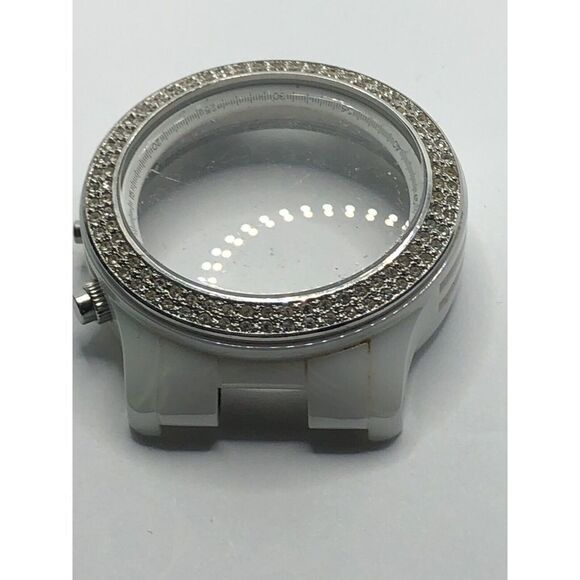 Michael Kors Watch Parts Case Only 40mm White Ceramic W/Crystal GY367 - Picture 5 of 12